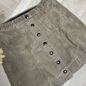 Brandy Melville Corduroy Skirt Button Up Size Small